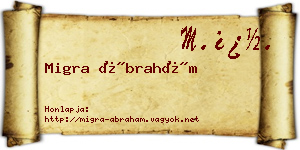 Migra Ábrahám névjegykártya